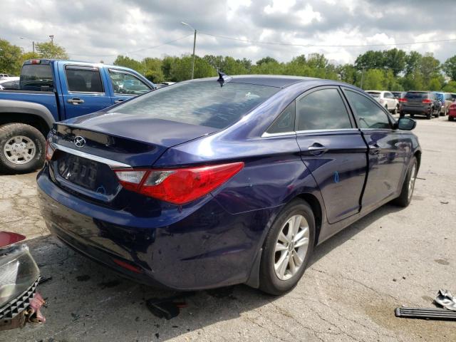 5NPEB4ACXDH799679 - 2013 HYUNDAI SONATA GLS BLUE photo 4