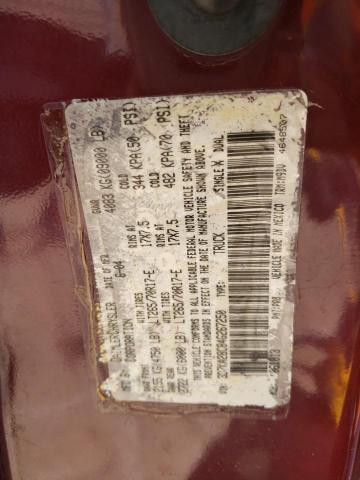 3D7KA28C84G267250 - 2004 DODGE RAM 2500 S BURGUNDY photo 10
