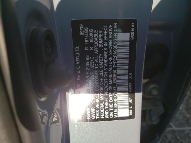 SHHFK7H47LU203816 - 2020 HONDA CIVIC SPOR GRAY photo 10