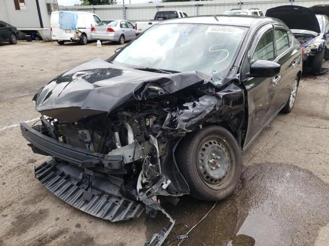 3N1AB7AP3KY320279 - 2019 NISSAN SENTRA S BLACK photo 2