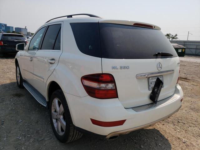 4JGBB8GB3BA694121 - 2011 MERCEDES-BENZ ML 350 4MA WHITE photo 3