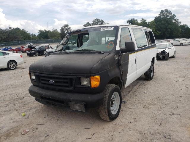 1FBNE31L27DA25992 - 2007 FORD VAN WHITE photo 2