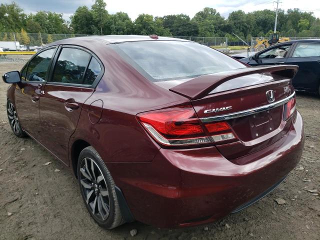 2HGFB2F92EH547913 - 2014 HONDA CIVIC EXL Bordo foto 3
