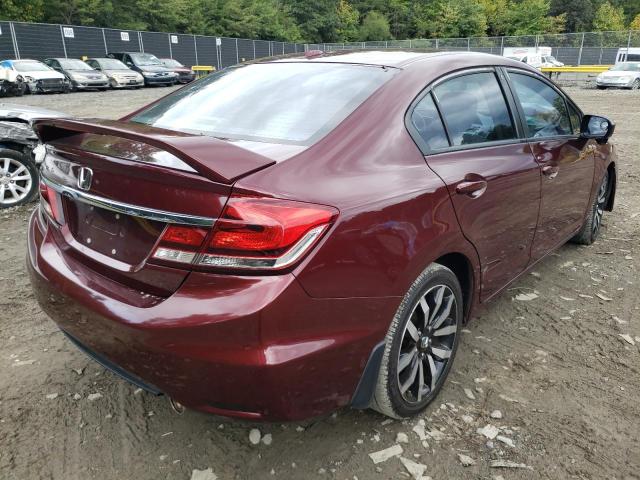 2HGFB2F92EH547913 - 2014 HONDA CIVIC EXL Bordo foto 4