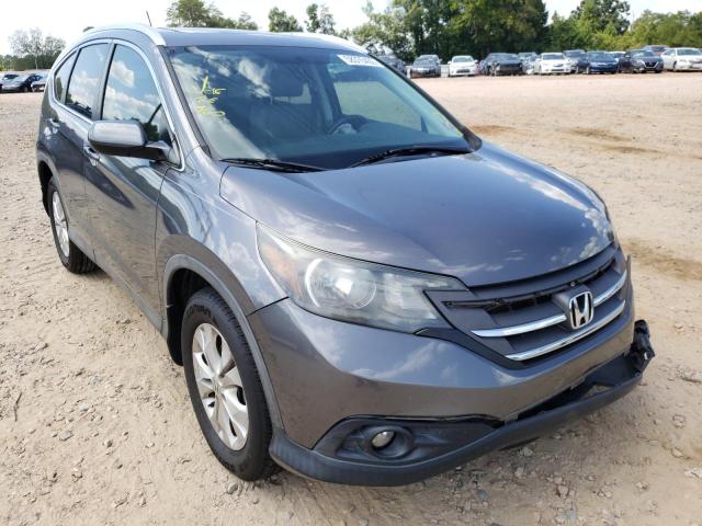 2HKRM4H72EH637969 - 2014 HONDA CR-V EXL GRAY photo 1