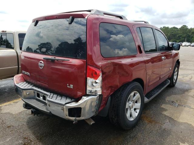 5N1BA08A77N713361 - 2007 NISSAN ARMADA SE RED photo 4