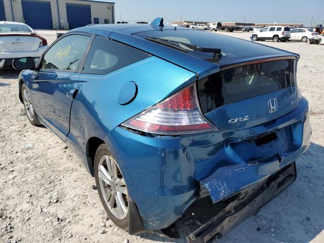 JHMZF1D63DS003512 - 2013 HONDA CR-Z EX BLUE photo 3