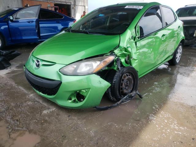 JM1DE1KY5D0159405 - 2013 MAZDA MAZDA2 GREEN photo 2