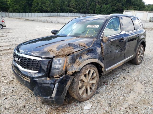 5XYP34HC4NG260785 - 2022 KIA TELLURIDE BLACK photo 2