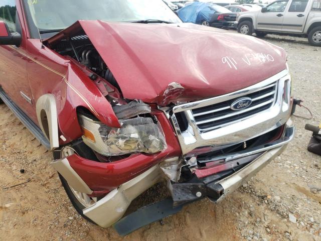 1FMEU64E08UA94240 - 2008 FORD EXPLORER E RED photo 9