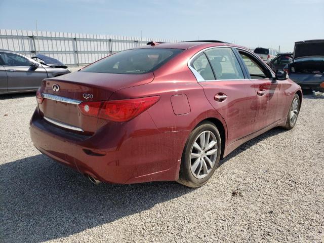 JN1BV7AP1FM343130 - 2015 INFINITI Q50 BASE RED photo 4