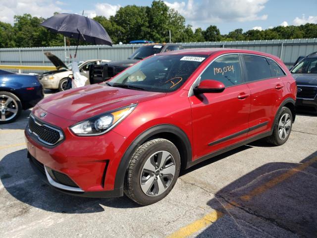 KNDCB3LCXK5337232 - 2019 KIA NIRO FE RED photo 2