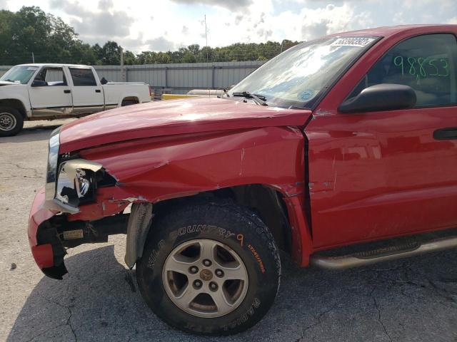 1D7HW48J17S138446 - 2007 DODGE DAKOTA QUA RED photo 9