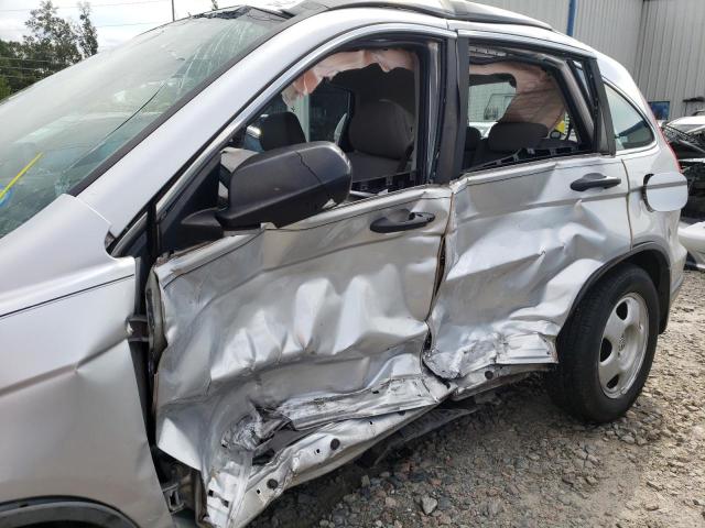 5J6RE38379L017165 - 2009 HONDA CR-V LX SILVER photo 10