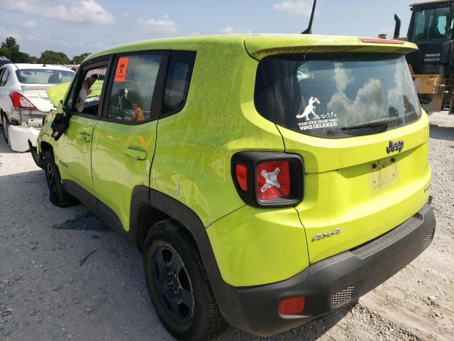 ZACCJBAB8HPG19358 - 2017 JEEP RENEGADE S GREEN photo 3