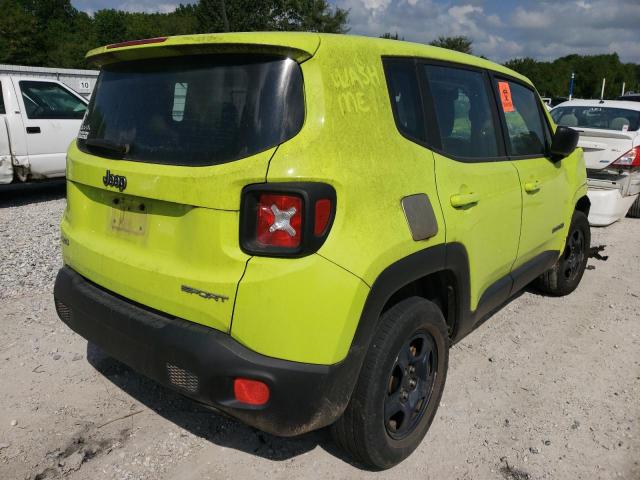 ZACCJBAB8HPG19358 - 2017 JEEP RENEGADE S GREEN photo 4