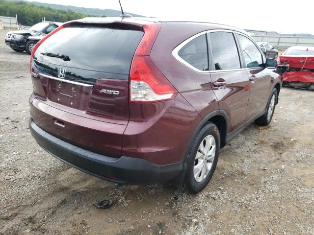 5J6RM4H79EL027623 - 2014 HONDA CR-V EXL MAROON photo 4