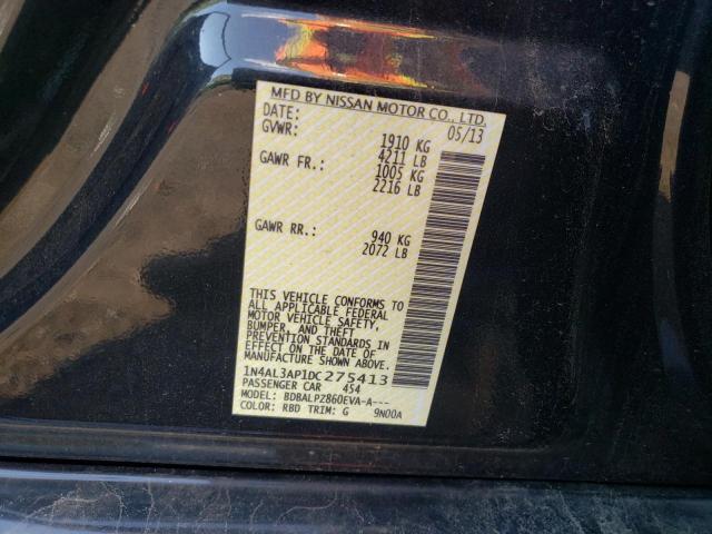 1N4AL3AP1DC275413 - 2013 NISSAN ALTIMA 2.5 灰色 照片 10