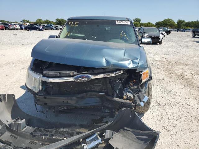 2FMGK5CC6ABA28960 - 2010 FORD FLEX BLUE photo 9