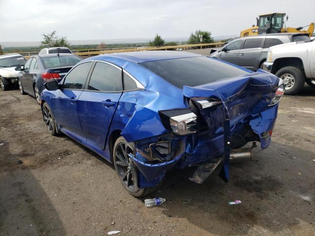 2HGFC2F8XLH594298 - 2020 HONDA CIVIC SPOR BLUE photo 3