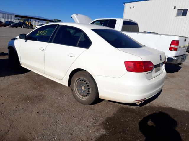 3VW1K7AJ3DM285307 - 2013 VOLKSWAGEN JETTA BASE Սպիտակ լուսանկար 3