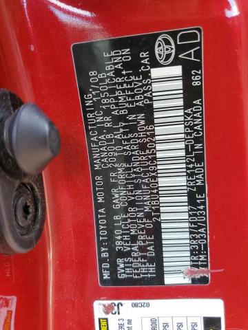 2T1BU40EX9C150216 - 2009 TOYOTA COROLLA BASE  照片 10