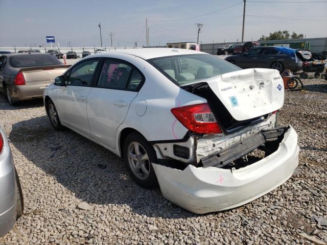 19XFB5F55CE001340 - 2012 HONDA CIVIC NATU WHITE photo 3