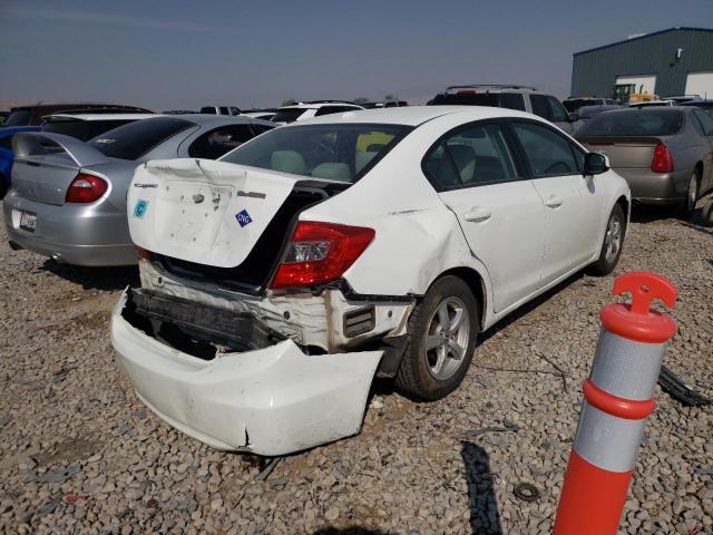 19XFB5F55CE001340 - 2012 HONDA CIVIC NATU WHITE photo 4