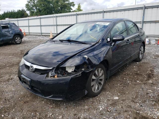 2HGFA1F90AH504047 - 2010 HONDA CIVIC EXL أسود صورة 2
