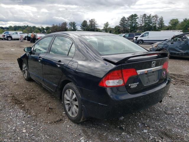 2HGFA1F90AH504047 - 2010 HONDA CIVIC EXL أسود صورة 3