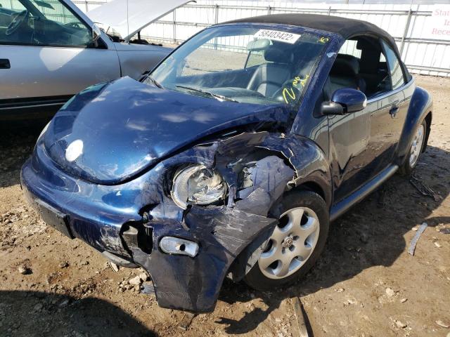 3VWCK21Y53M316144 - 2003 VOLKSWAGEN NEW BEETLE 蓝色 照片 2