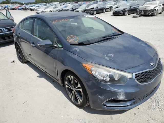 KNAFZ4A85E5050900 - 2014 KIA FORTE EX BLUE photo 1