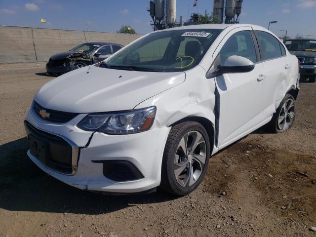 1G1JF5SB4K4129426 - 2019 CHEVROLET SONIC PREM WHITE photo 2