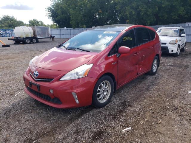 JTDZN3EU4C3099236 - 2012 TOYOTA PRIUS V RED photo 2