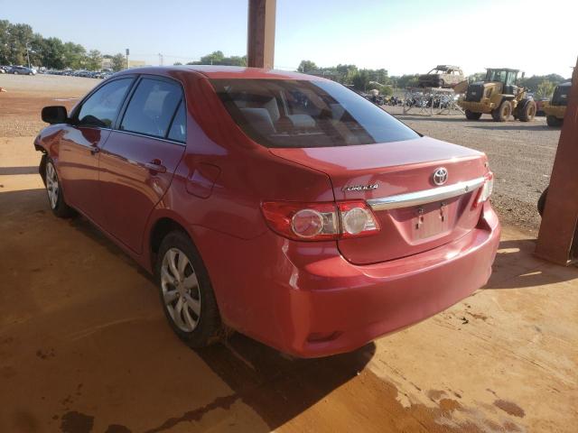 2T1BU4EE0DC017773 - 2013 TOYOTA COROLA RED photo 3