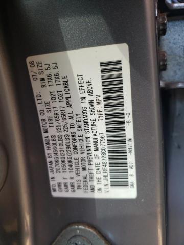 JHLRE48728C077967 - 2008 HONDA CR-V EXL  photo 10