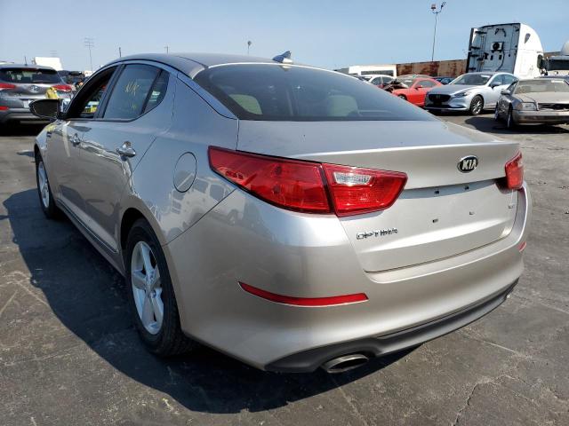 KNAGM4A70F5548255 - 2015 KIA OPTIMA LX BEIGE photo 3