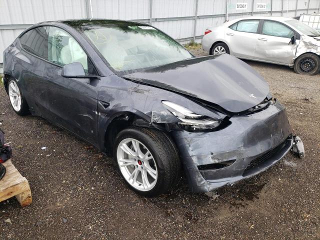 5YJYGDEE4MF247961 - 2021 TESLA MODEL Y Серый фото 1