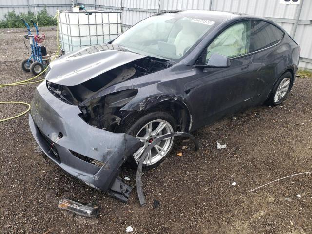 5YJYGDEE4MF247961 - 2021 TESLA MODEL Y Серый фото 2