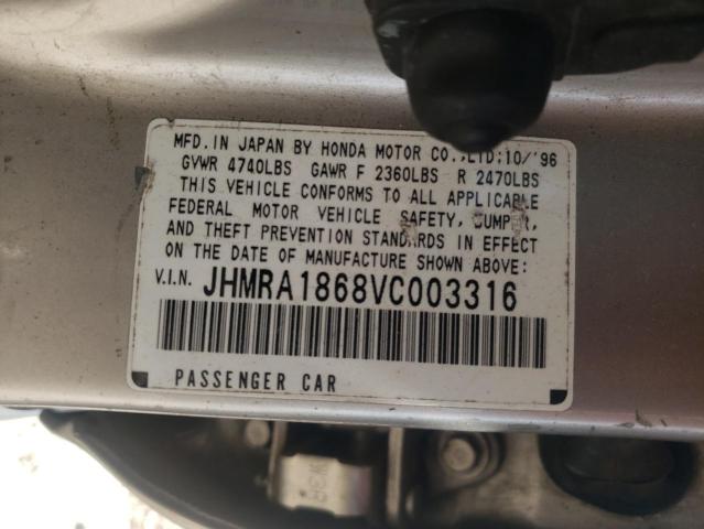 JHMRA1868VC003316 - 1997 HONDA ODYSSEY BA SILVER photo 10