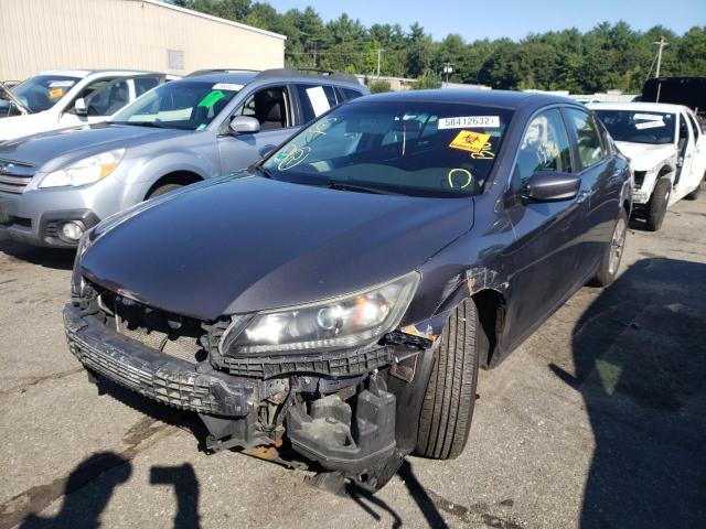 1HGCR2F35DA032945 - 2013 HONDA ACCORD LX GRAY photo 2