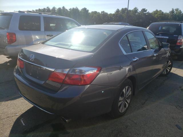 1HGCR2F35DA032945 - 2013 HONDA ACCORD LX GRAY photo 4