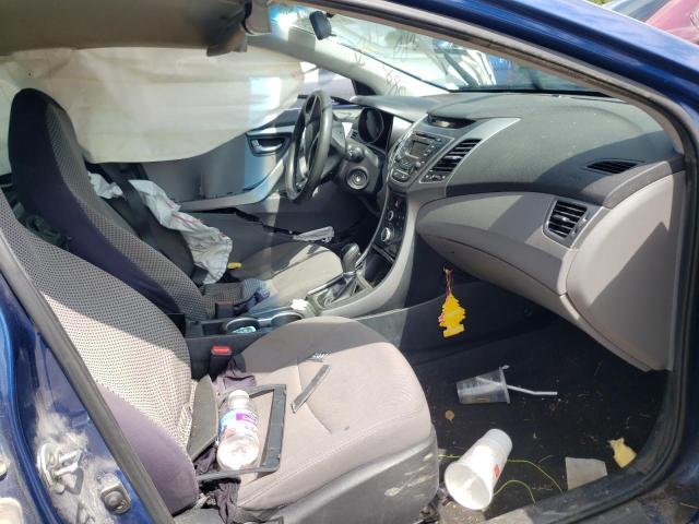 5NPDH4AE6FH565893 - 2015 TOYOTA ELANTRA BLUE photo 5