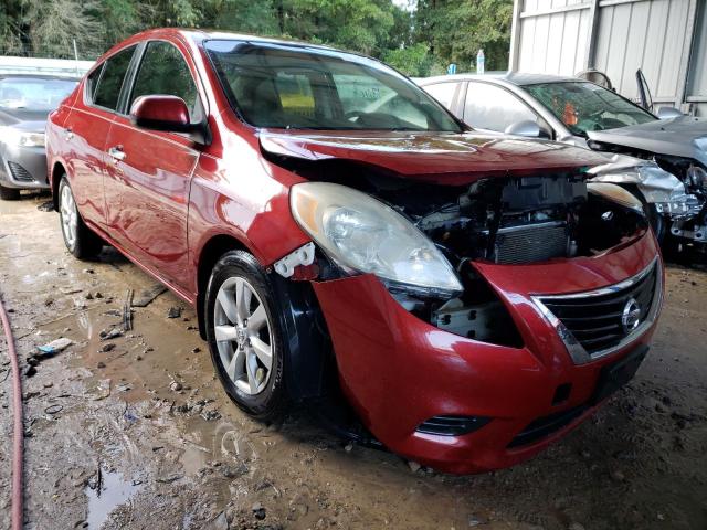 3N1CN7AP6EL844513 - 2014 NISSAN VERSA S RED photo 1