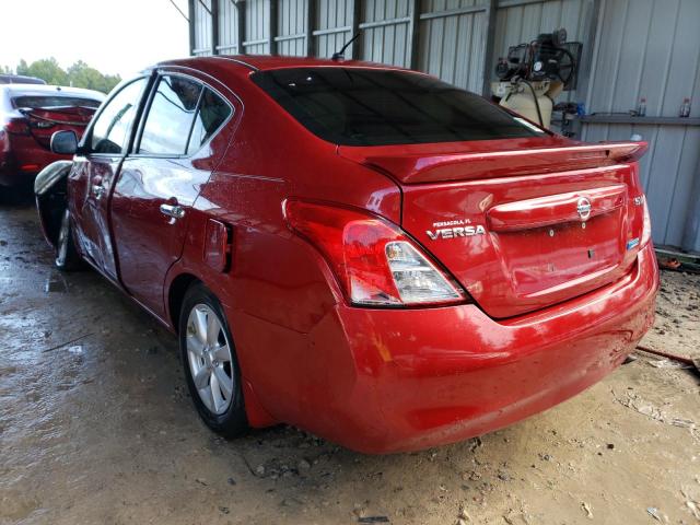 3N1CN7AP6EL844513 - 2014 NISSAN VERSA S RED photo 3