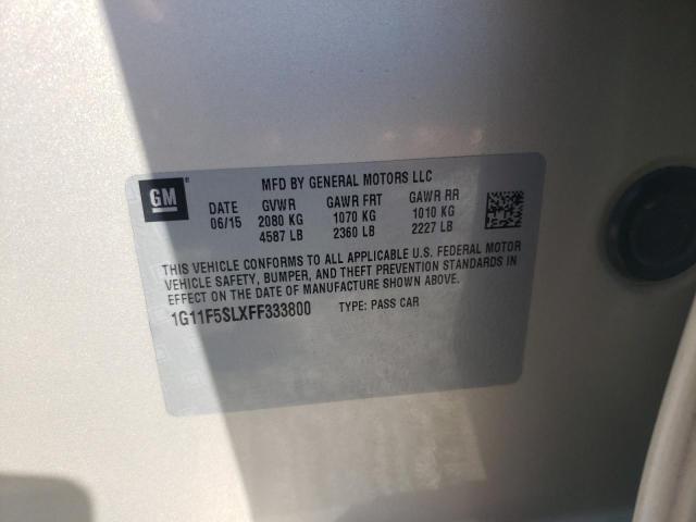 1G11F5SLXFF333800 - 2015 CHEVROLET MALIBU LTZ თაფლისფერი ფოტო 10