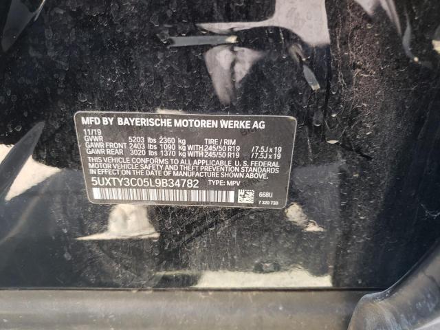 5UXTY3C05L9B34782 - 2020 BMW X3 SDRIVE3 BLACK photo 10