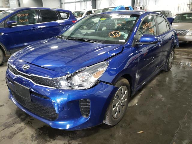 3KPA24AB4KE215221 - 2019 KIA RIO S BLUE photo 2