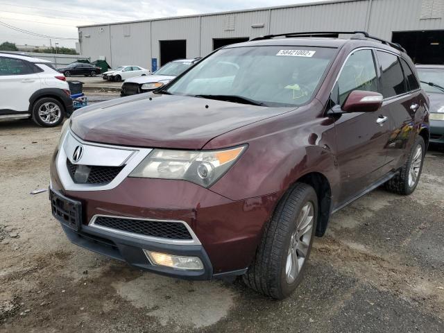 2HNYD2H56BH539038 - 2011 ACURA MDX ADVANC RED photo 2