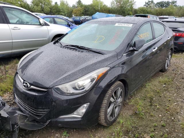 KMHDH4AE9EU087078 - 2014 HYUNDAI ELANTRA SE BLACK photo 2